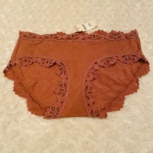Aerie Lace Mauve Boybrief Undies Panties Size Small NEW